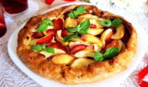 галеты с творогом и персиками