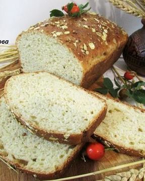 Хлеб с творогом и овсяными хлопьями