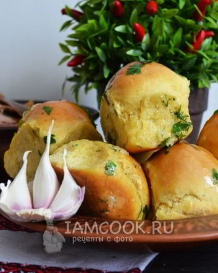 Рецепт пампушек с чесноком к борщу