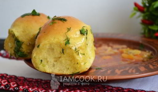 пампушки с чесноком к борщу