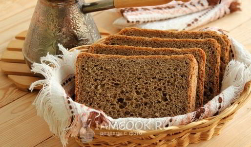 пшенично-ржаной хлеб с кофе