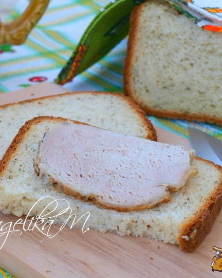 Рецепт пшеничного хлеба с сухой петрушкой в хлебопечке