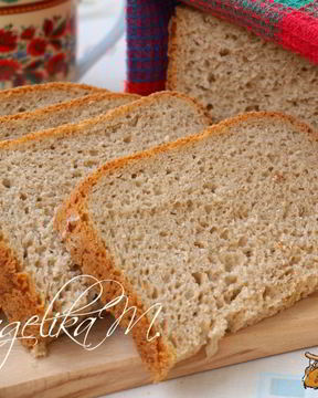 Ржаной хлеб с овсяными хлопьями на пиве в хлебопечке