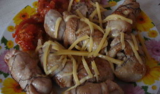 куриные конвертики с гречкой