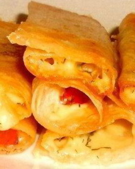 Рецепт блинчиков с сыром из лаваша