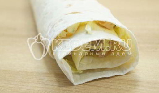 быстрая закуска из лаваша