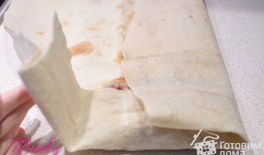 конвертики из лаваша с мясом и картофелем