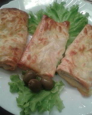 Лаваш под грилем с сырной корочкой