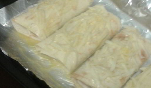 лаваш под грилем с сырной корочкой