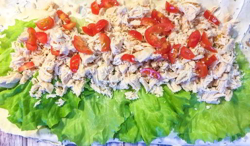 лаваш с курицей и сыром