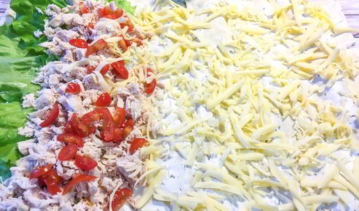 лаваш с курицей и сыром