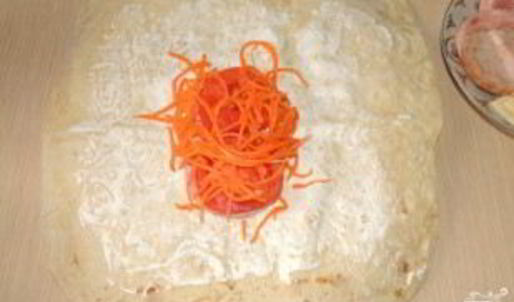лаваш с морковью и сыром