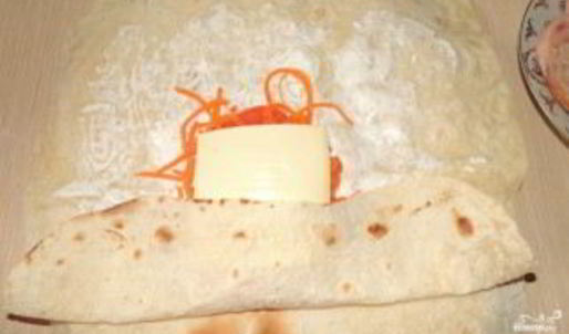 лаваш с морковью и сыром