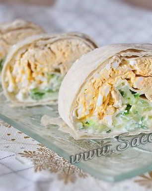 Лаваш с рыбным паштетом