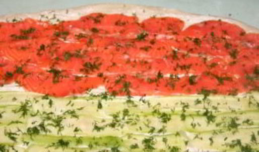 лаваш с рыбой и огурцом