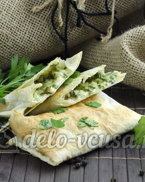 Лаваш с сыром и зеленью