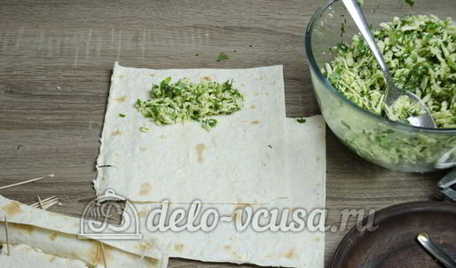лаваш с сыром и зеленью
