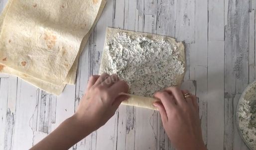 лаваш с творогом и зеленью быстро и вкусно