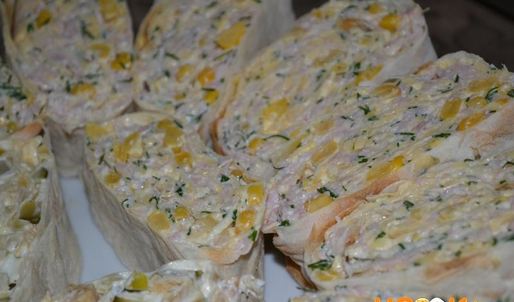 лаваш с ветчиной и сыром