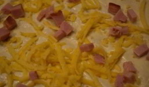 лаваш с ветчиной и твердым сыром