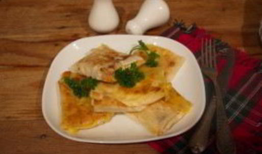 лаваш с ветчиной и твердым сыром