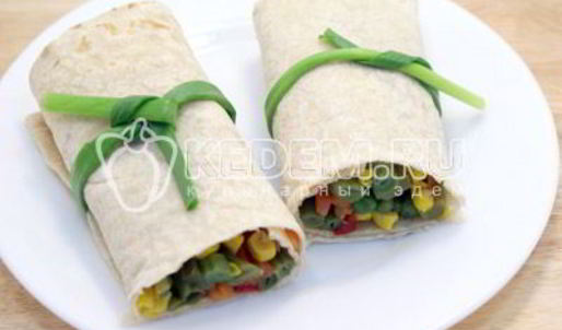 овощи в лаваше