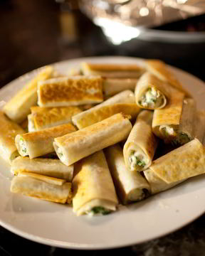 Рулетики из лаваша с сыром