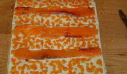 рулеты из лаваша с икрой