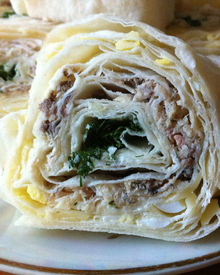 Рецепт рыбного рулета из лаваша