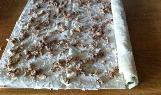 рыбный рулет из лаваша