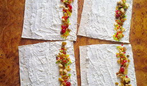 творожные рулетики с лавашом