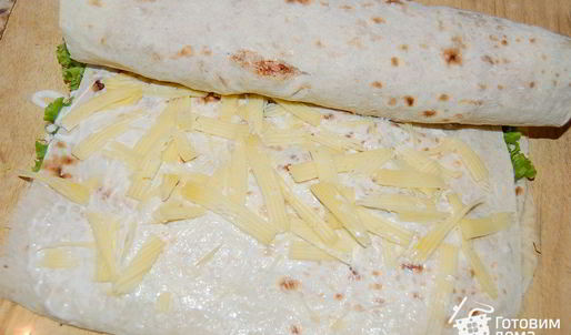 закуска из лаваша с фаршем и помидорами