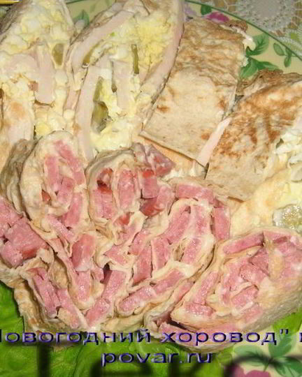 Рецепт закуски из лаваша