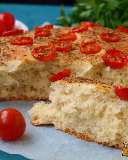 Рецепт фокаччи с помидорами черри и ароматными травами