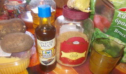 капустка брокколи с картофельными лепешками