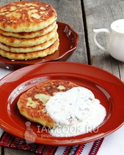 Рецепт картофельных лепешек со шпинатной начинкой