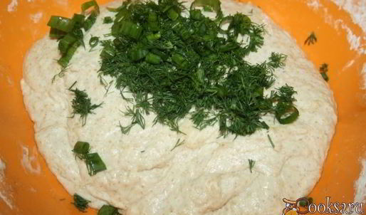 хлебные лепешки в духовке с луком и укропом