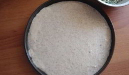 лепешка с отрубями, сыром и зеленью