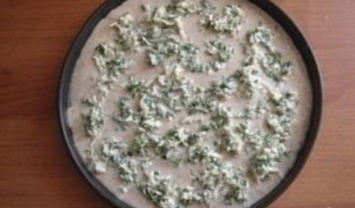 лепешка с отрубями, сыром и зеленью