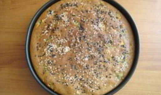 лепешка с отрубями, сыром и зеленью