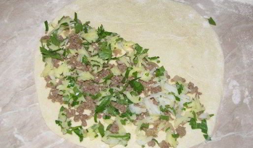 лепешки гезлеме с мясом и картошкой