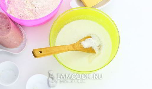 лепешки с сыром и ветчиной на сковороде