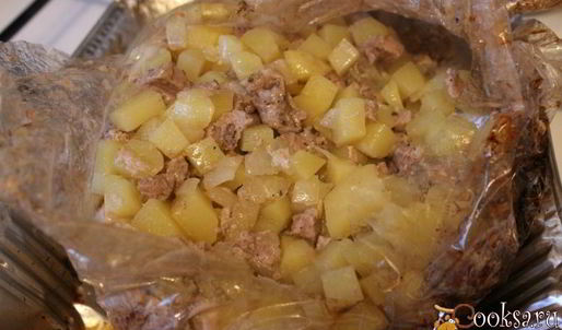 лепешки тортилья с картофелем и свининой