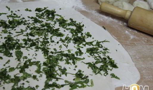 постные лепешки с зеленым луком