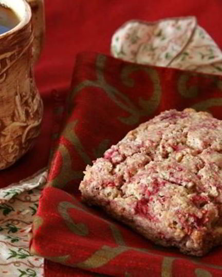 Рецепт сливочных лепешек с малиной