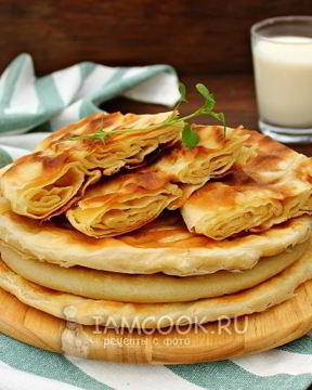 Слоеные лепешки на сковороде