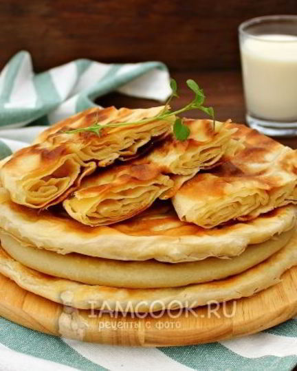 Рецепт слоеные лепешки на сковороде