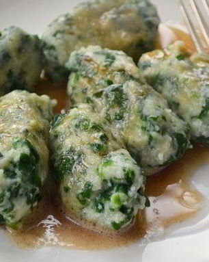 Творожные лепешки со шпинатом