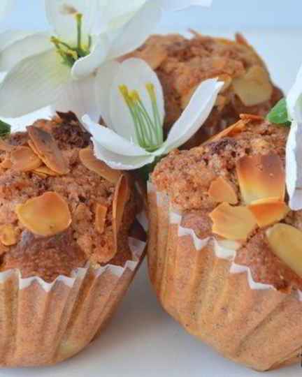 Рецепт абрикосовых маффинов с миндальным штрейзелем