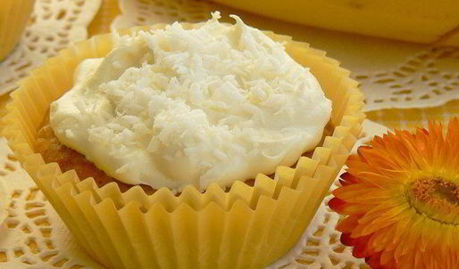банановые маффины с кокосовым облачком